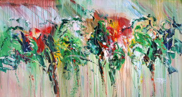 Green Nature Impressions L 1 Painting titled "Green Nature Impres…" by Peter Nottrott, Original Artwork, Acrylic