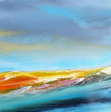 Schilderij getiteld "Color stream" door Felix Günther, Origineel Kunstwerk, Acryl
