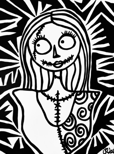 Ζωγραφική με τίτλο "Sally ( The Nightma…" από Dr. Love, Αυθεντικά έργα τέχνης, Μαρκαδόρος