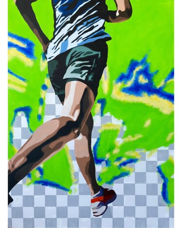 Painting titled "Run" by Leonid Varuskin, Original Artwork, Acrylic