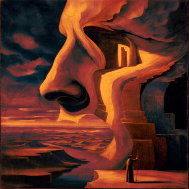 Landscapes of the Soul: Where Mind and Mountain Meet 数字艺术 标题为“Landscapes of the S…” 由Serhii Korsakov, 原创艺术品, 油