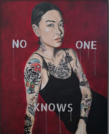 绘画 标题为“No one knows” 由Marieka Kneppers, 原创艺术品, 油 安装在木质担架架上