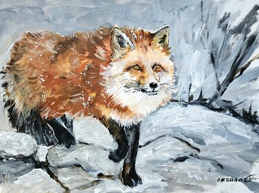 绘画 标题为“Fuchs, Fox” 由Oksana Halupczok, 原创艺术品, 丙烯