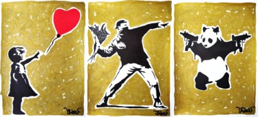 Pintura titulada "Love gold ( Tribute…" por Dr. Love, Obra de arte original, Acrílico