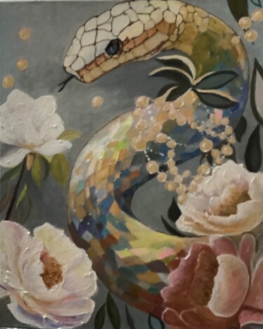 绘画 标题为“The Healing Snake O…” 由Antonina Dunaeva, 原创艺术品, 丙烯