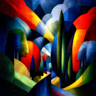 数字艺术 标题为“Landscapes” 由Serhii Korsakov, 原创艺术品, 油