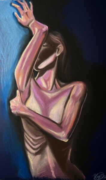 Tekening getiteld "Vulnerability" door Dina Udaltsova, Origineel Kunstwerk, Pastel