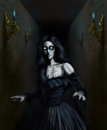 Digital Arts titled "Witch" by Nataly Kozintseva, Original Artwork, Digital Painting