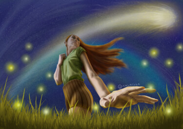 Digital Arts titled "Star field" by Nataly Kozintseva, Original Artwork, Digital Painting