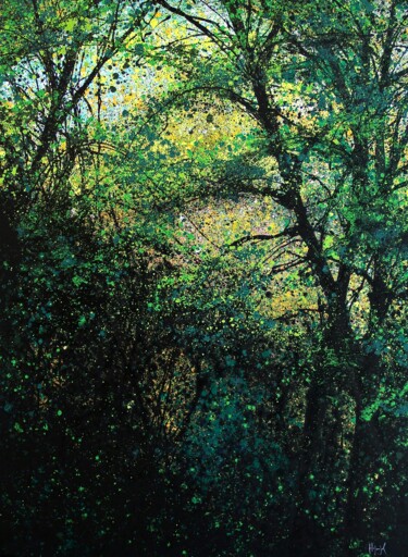 Série "The forest call" - Oeuvre n°777 Картина под названием "Série "The forest c…" - Pierre-Luc Poujol, Подлинное произведение искусства, Акрил Установлен на Дере…