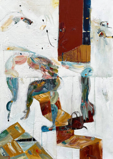 Painting titled "Stairway to" by Gabriele Poidomani (Kiro), Original Artwork, Acrylic