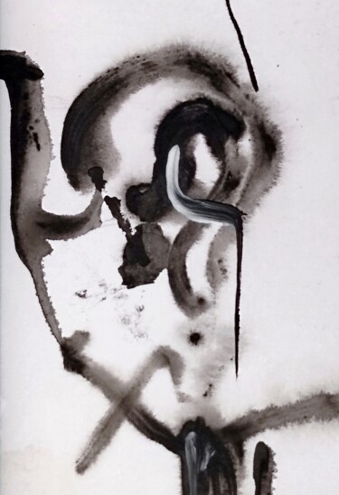 Schilderij getiteld "First kiss with bip…" door Milto Sideris, Origineel Kunstwerk, Acryl