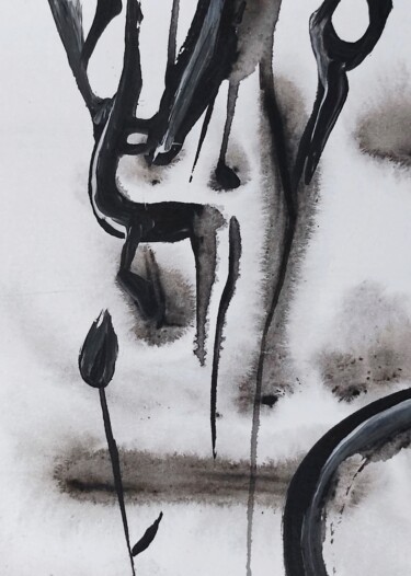 Schilderij getiteld "Must paint flowers" door Milto Sideris, Origineel Kunstwerk, Acryl