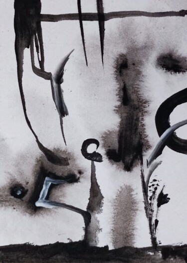 Schilderij getiteld "Spirit in the sky" door Milto Sideris, Origineel Kunstwerk, Acryl