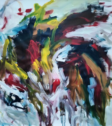 Painting titled "Feel You" by Emily Starck, Original Artwork, Acrylic Mounted on Wood Stretcher frame