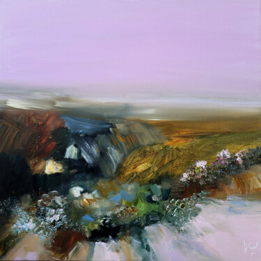 Peinture intitulée "Décalé vers le ciel" par Muriel Cayet, Œuvre d'art originale, Acrylique Monté sur Châssis en bois