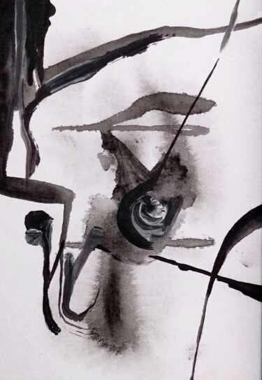 Pintura titulada "Redheaded witch on…" por Milto Sideris, Obra de arte original, Acrílico
