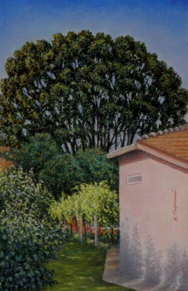绘画 标题为“Big linden tree opp…” 由Arkady Paransky, 原创艺术品, 粉彩