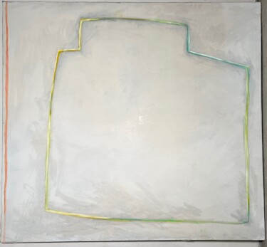 Schilderij getiteld "GF 3" door Birgit Karg, Origineel Kunstwerk, Gouache Gemonteerd op Frame voor houten brancard