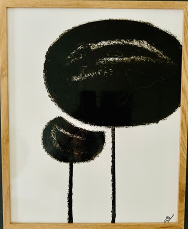 Painting titled "WINTER IS COMING" by Elodie Marpault, Original Artwork, Ink Mounted on Cardboard