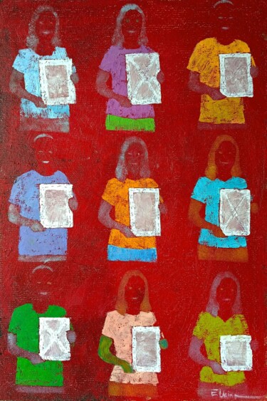 Painting titled "Ta-da!" by Julia Elkina, Original Artwork, Oil