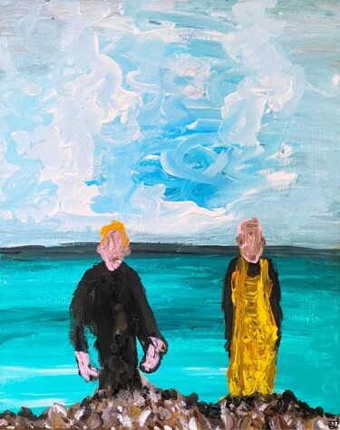frères de la côte Peinture intitulée "frères de la côte" par Frob, Œuvre d'art originale, Acrylique Monté sur Châssis en bois