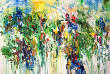 Green Symphony XL 1 Ζωγραφική με τίτλο "Green Symphony XL 1" από Peter Nottrott, Αυθεντικά έργα τέχνης, Ακρυλικό