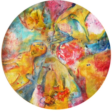 Painting titled "Sphinx" by Ghizlane, Original Artwork, Acrylic Mounted on Wood Stretcher frame