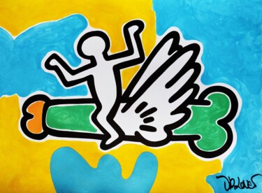La fusée érotique ( Tribute to Keith Haring ) Pintura intitulada "La fusée érotique (…" por Dr. Love, Obras de arte originais, Acrílico