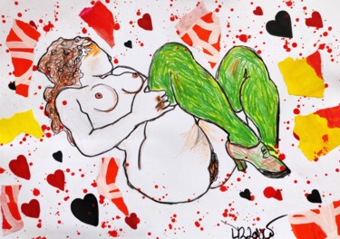 Pintura titulada "Tribute to Egon Sch…" por Dr. Love, Obra de arte original, Collages