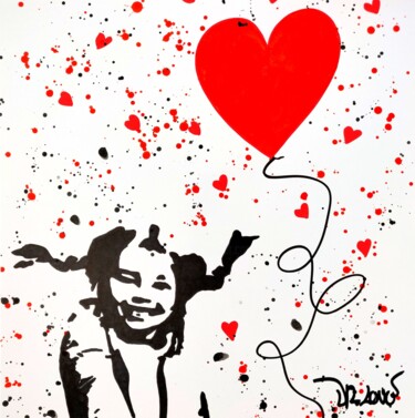 Schilderij getiteld "Pippi Longstocking" door Dr. Love, Origineel Kunstwerk, Acryl