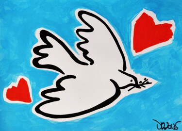 Pintura titulada "Love dove ( Tribute…" por Dr. Love, Obra de arte original, Acrílico