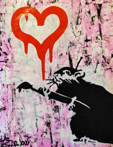 绘画 标题为“Love rat ( Tribute…” 由Dr. Love, 原创艺术品, 丙烯