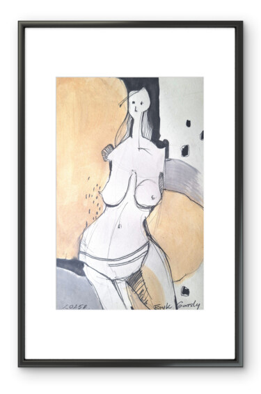 Dessin intitulée "W KĄPIELI SIĘ ZATRA…" par Eryk Gorsky, Œuvre d'art originale, Acrylique