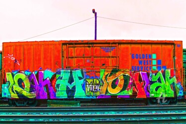 GraffitiTrain 4 Photography titled "GraffitiTrain 4" by Charles Talkoff, Original Artwork, Digital Photography