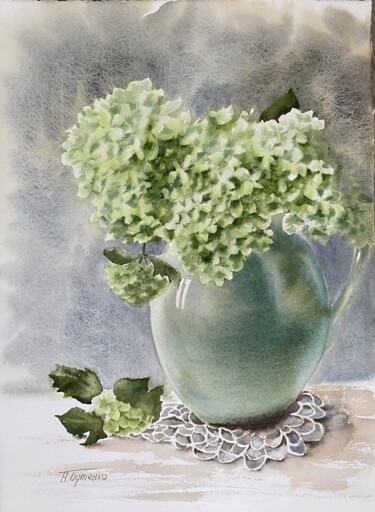 Bouquet of hydrangeas, original watercolor