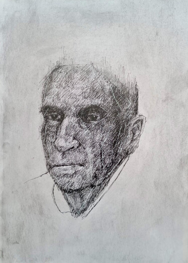 Drawing titled "Traces of silence" by J. Gambande, Original Artwork, Ink