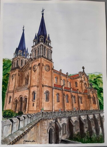 "Santuario de Covado…" başlıklı Tablo Jose Maria Baranda Arribas tarafından, Orijinal sanat, Suluboya