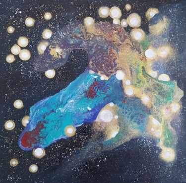 绘画 标题为“Matrix of Stars” 由Lynda Rosemarie Stevens, 原创艺术品, 丙烯