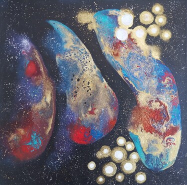 绘画 标题为“Echo in deep space” 由Lynda Rosemarie Stevens, 原创艺术品, 丙烯