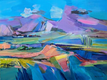 Painting titled "favorite landscape…" by Armen Ghazayran (Nem), Original Artwork, Acrylic