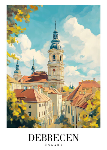 Digital Arts με τίτλο "Debrecen, Hungary:…" από 春宇 关, Αυθεντικά έργα τέχνης, Εικόνα που δημιουργήθηκε με AI Τοποθετήθηκε στο…