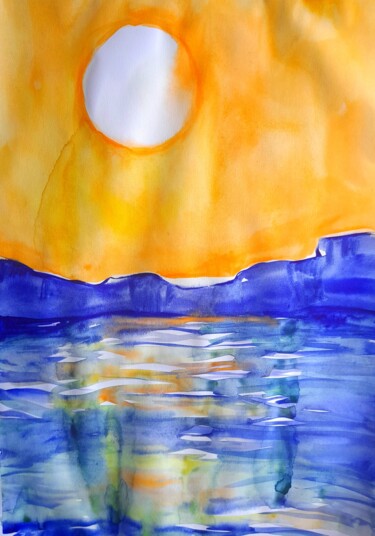 绘画 标题为“The sun and water” 由Alexey Zhucovsky, 原创艺术品, 水彩