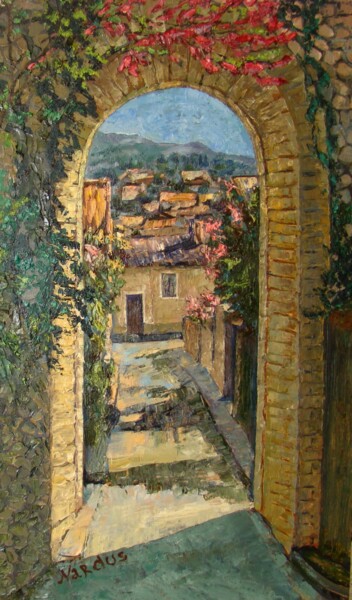 绘画 标题为“Arc de chemin Romie…” 由Nardus, 原创艺术品, 油 安装在artwork_cat.上