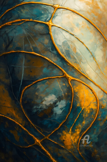 Digital Arts titled "Abstract Porcelain…" by Vincent Litoux, Original Artwork, AI generated image