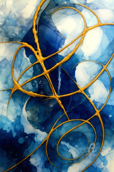 Digital Arts titled "Abstract Porcelain…" by Vincent Litoux, Original Artwork, AI generated image