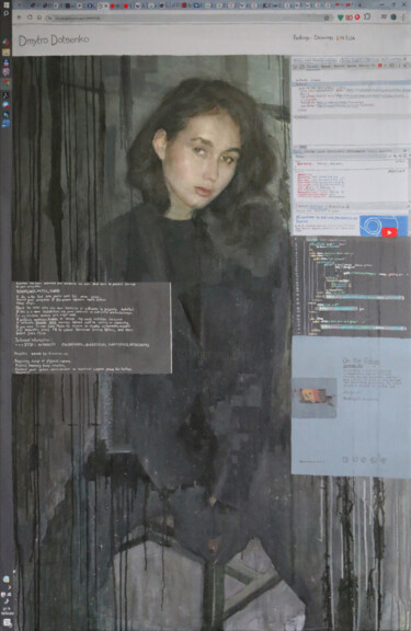 POST-MEDIA MIRROR 绘画 标题为“POST-MEDIA MIRROR” 由Dmytro Dotsenko, 原创艺术品, 油