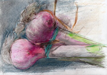 Garlic, from Products series Tekening getiteld "Garlic, from Produc…" door Alexander Pogorzhelsky, Origineel Kunstwerk, Potlood