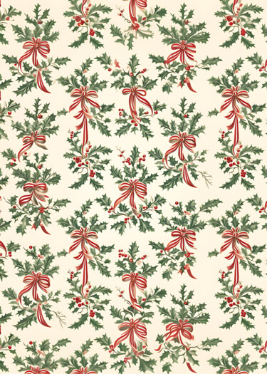 "Elegant Christmas H…" başlıklı Dijital Sanat 春宇 关 tarafından, Orijinal sanat, AI tarafından oluşturulan görüntü Karton üzer…
