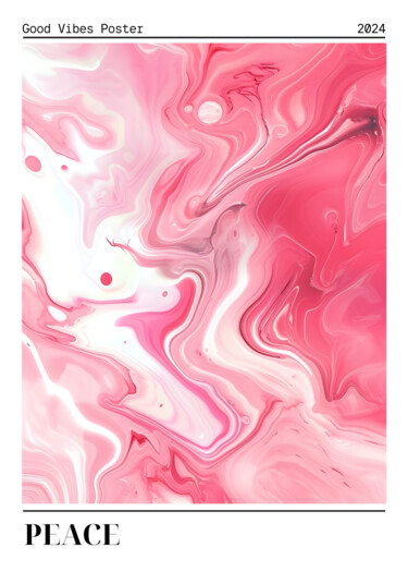 "Pink Marble Good Vi…" başlıklı Dijital Sanat 春宇 关 tarafından, Orijinal sanat, AI tarafından oluşturulan görüntü Karton üzer…